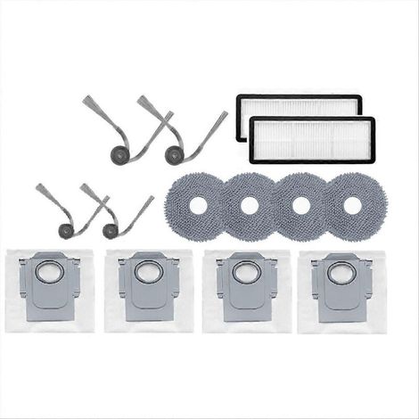 14 accessoires ultra-résistants pour aspirateur robot Roborock Qrevo Curv/P20 Pro : brosse principale, brosse latérale, filtre et sac à poussière. (1/5)
