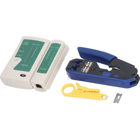 Kit d'outil de sertissage RJ45, sertisseuse de cosses pour connecteurs droits Cat5 et Cat6 (1/5)