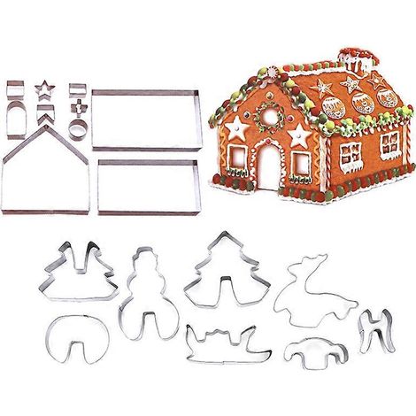 Set mit 18 3D-Ausstechformen aus Edelstahl mit Weihnachtsmotiven (1/5)