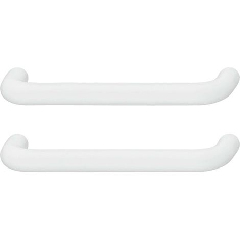 2x poignée de meuble delrin 10mm entraxe 96mm porte cuisine salle de bain, blanc (1/2)