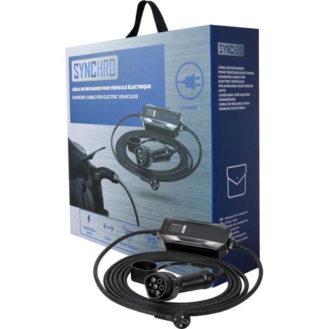SYNCHRO - Câble VE à charge prise secteur 230V 3,7kW (8-16A) - 932630 - Ce produit de marque SYNCHRO est neuf. (1/5)