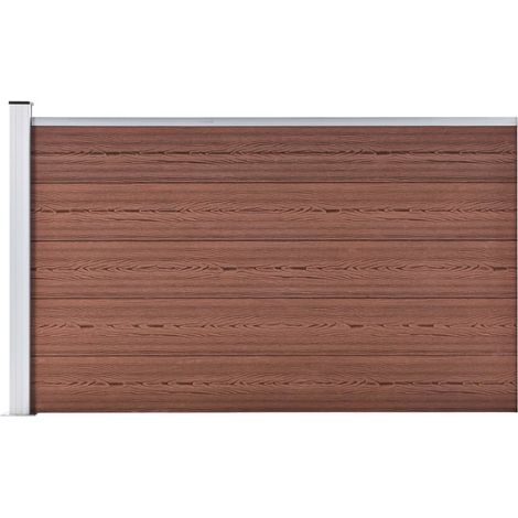 vidaXL Pannello di Recinzione in WPC 175x105 cm Marrone