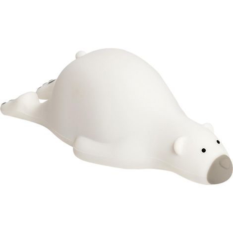 Veilleuse LED Ours Cartoon en Silicone, Lampe Tactile Rechargeable USB, Lumière Dimmable, Cadeau pour Enfant et Bébé (1/5)