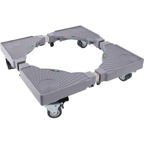 Support de base pour lave-linge avec roulettes universelles antidérapantes, support réglable pour réfrigérateur/sèche-linge (1/5)