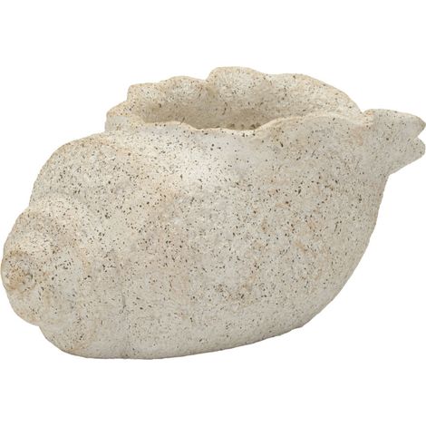 Vase Design Effet Sable "Shell" 35cm Beige (1/5)