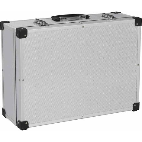 Valise à outils Mallette de rangement Aluminium verrouillable Argenté 46 x 33 x 16 cm (1/5)