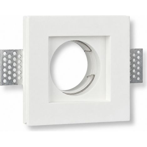 KOSOOM C1030F Support de spot encastré carré mince à peindre pour plâtre GU10 MR16 (1/4)
