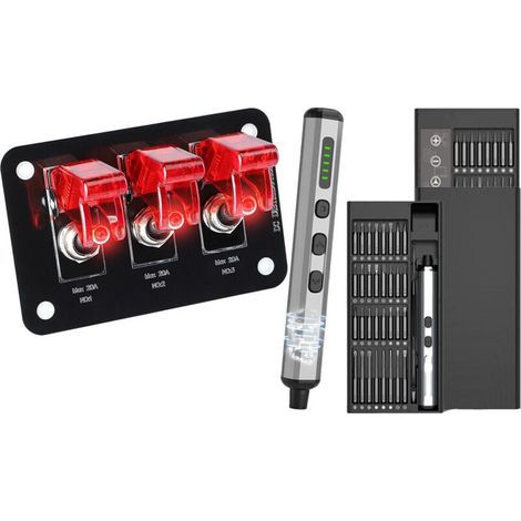 Interrupteur Commutateur 20A Rouge 12V avec Tournevis pour Van Camping-Car Aménagé (1/4)