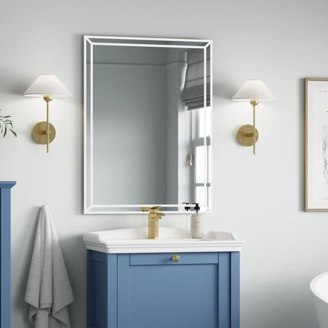Signature Antonio LED Bathroom Mirror with Demister Pad 600mm H x 800mm W (1/5)