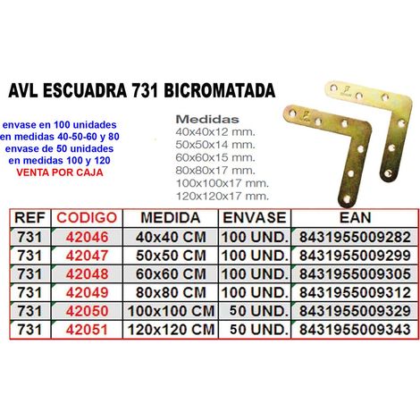 AVL CARRÉ 731 - 40x40 BICHROMÉ AVWL-252/40