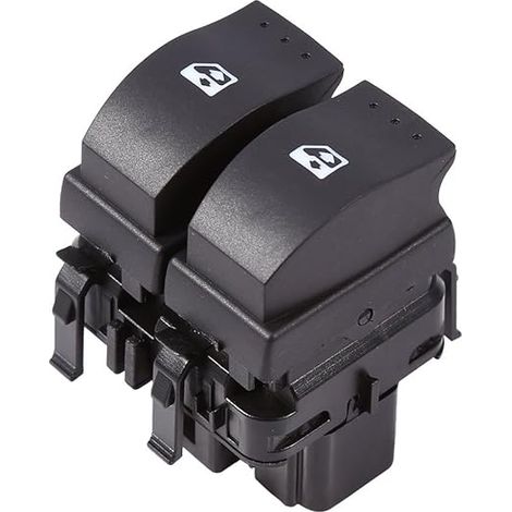 Interruptor de elevalunas eléctrico, tapa del botón del interruptor de elevalunas, botón de control de elevalunas eléctrico doble para Clio II 2 8200 060 045 (1/5)