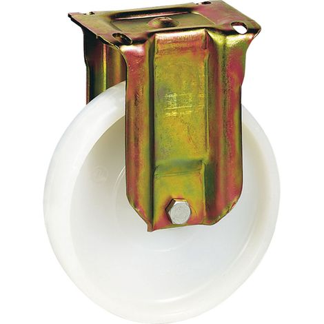 Bockrolle Polyamid-Rad ø 100 mm Schwerlastrolle Kunststoffrad Tragkraft 320 kg (1/2)
