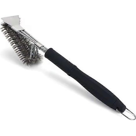 Brosse pour barbecue, grattoir en acier inoxydable, poils denses, manche extra long en polypropylène, pour barbecue à gaz, à charbon, bouilloire et barbecue électrique Rosewell (1/4)