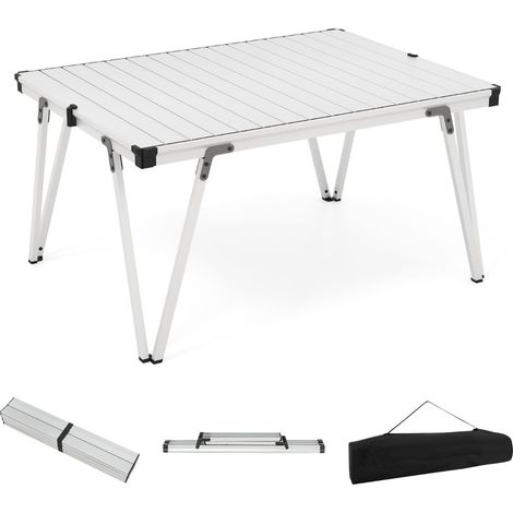 Campingtisch mit wasserdichter Tischplatte und Tragetasche - Silber