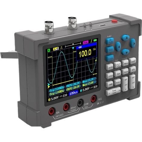 Oscilloscope multimètre générateur de Signal 3.2 pouces IPS Oscilloscope portable 120Mhz 250MSa/s oscillomètre double canal (1/5)