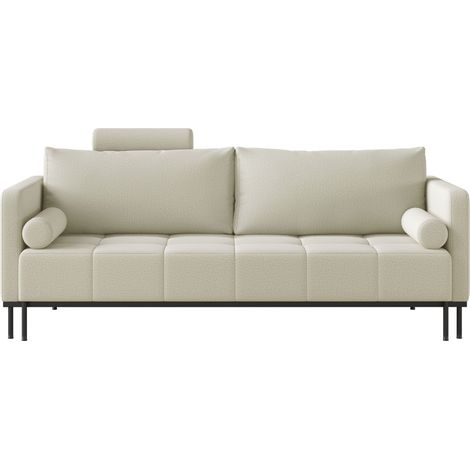 Selsey Skilia - Schlafsofa mit Schlaffunktion, Strickstoff Hellbeige, 224 cm (1/5)