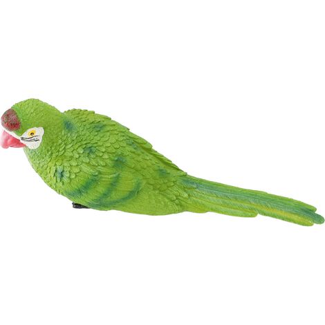 Statuette Perroquet Vert Résine Peinte Main Modèle Décor Mural Suspendu Réaliste Coloré Original Maison Jardin Accessoire Photo (1/5)