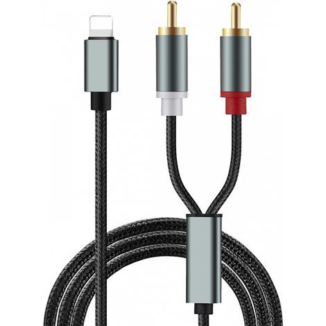 1 cavo audio da Apple a Lotus 2RCA - Amplificatore audio per cellulare con altoparlante per iPhone (1/4)