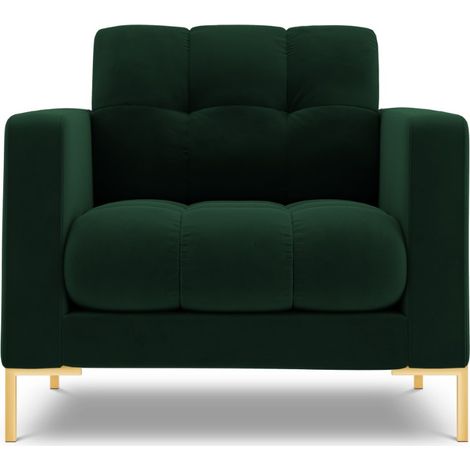 Fauteuil en velours vert bouteille (1/5)