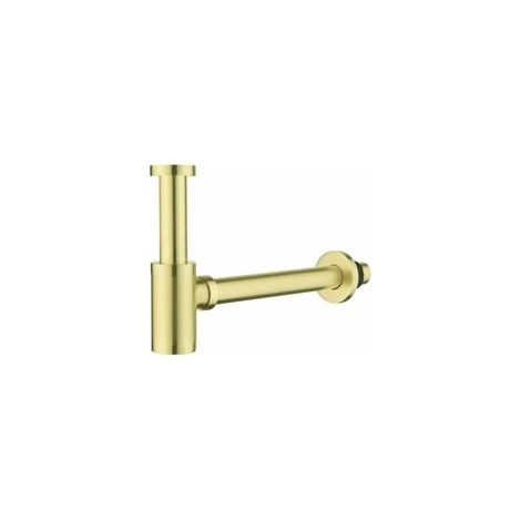 Siphon de lavabo en laiton massif – Diamètre 1 1/4 pouce – Tuyau de vidange 32 mm – Joints en silicone pour étanchéité parfaite