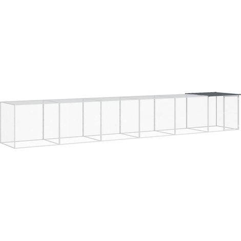 Maison Exclusive - Gabbia Polli con Tetto Antracite 603x98x90 cm Acciaio Zincato