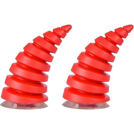 rouge-2pcs Casque De Moto Cornes, Moto Casque Diable Dmon Corne Avec Sucker Dcoration De Corne De Diable Casque Dcoration De Cornes Pour Casque Ac (1/5)