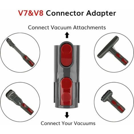 Brosse Kit Accessoires pour Dyson V8 V7 V10 Aspirateur avec Adaptateur,Total Clean Pièces pour Dyson V6 DC45 DC35 DC52 DC29 DC62 DC33 DC34 etc (1/4)