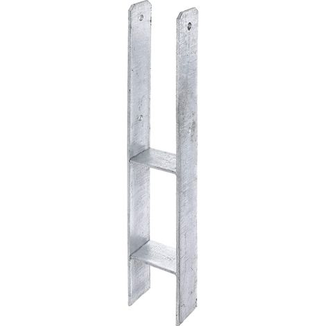 ALBERTS H-Pfostenträger, fvz, zEinbet., lichte Breite 91mm, Gesamthöhe 600mm, Stärke 6mm (1/3)
