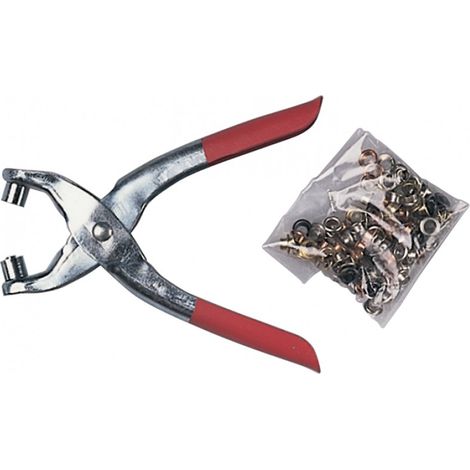 PINZA OCCHIELLATRICE MAURER + 100 OCCHIOLI PICC. - CF. IN BLISTER