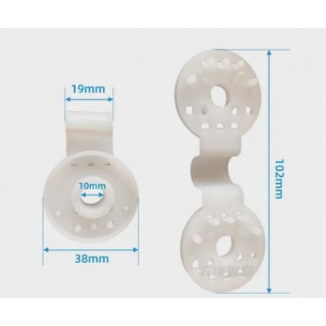 Clip Spécial avec Œillet,50 Pièces,pour Toile de Clôture,Filet d'Ombrage,Tissu Coupe-Vent,Polyvalent,Résistant à l'Hiver Blanc (1/5)