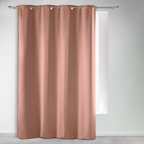 Rideau occultant uni à oeillets Rose Blush 135x240 cm