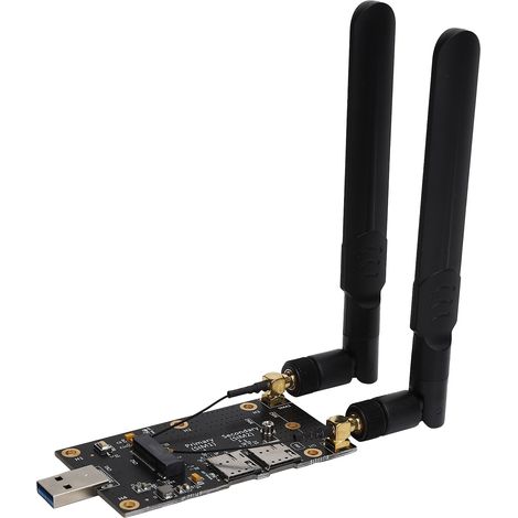 Adaptateur NGFF (M.2) vers USB 3.0 avec emplacement pour carte SIM et connecteur d'antenne pour module 3G/4G/5G (1/5)
