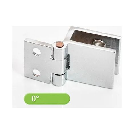 (0 degré)Degré Clip bilatéral Maison Installation facile Pince à verre Zinc Pratique Durable Charnière de porte d'armoire Meubles de salle de bain Placard (1/5)