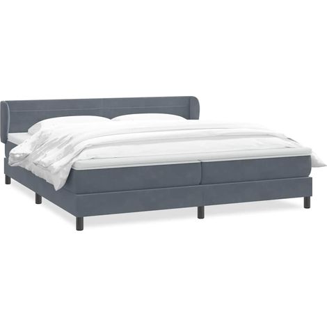 Maison Exclusive - Boxspringbett mit Matratzen Dunkelgrau 180x210