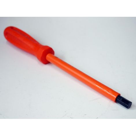 Tournevis 6 Pans 8x150mm isolé 1000V orange lame non-décolletée pour vis creuses DERANCOURT