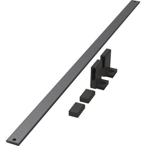 Kesseböhmer Schuhreling Conero passend zum Schuhregal schräg Breite 1114mm, Aluminium schwarz