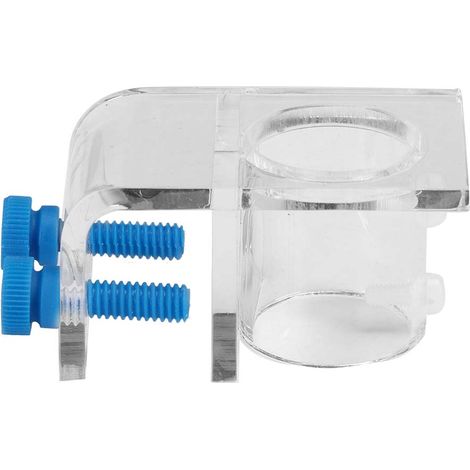 Support de tuyau d'eau en acrylique pour aquarium, avec clip de fixation et support à un seul trou. (1/5)