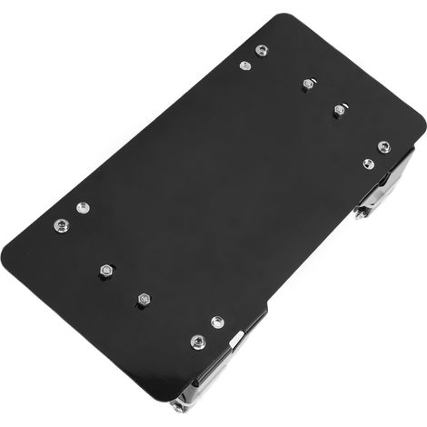 Support Plaque d'Immatriculation Noir Acier Inoxydable Treuil Support pour Voitures Camions Motos (1/5)