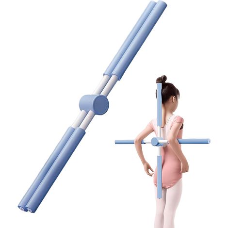 Barre correctrice de posture, étireur dorsal pour femmes - Barre de yoga correctrice de posture, appareil d'entraînement pour le cou et le dos, barre de yoga croisée correctrice de posture pour la mai (1/5)