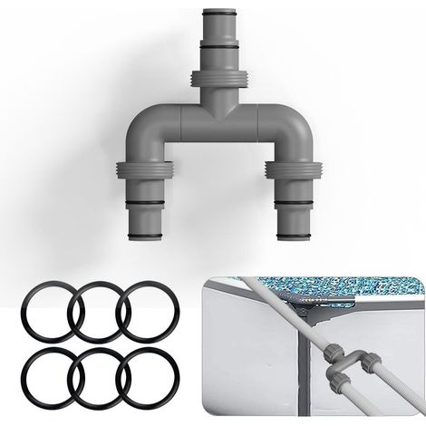Connecteur de Té 1,5" pour tuyau d'aspirateur de piscine - Raccord en T 1,5 pouces pour système de filtration piscine enterrée/hors-sol (1/3)