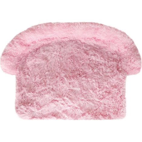 Cuccia da divano Batuffolo in soffice peluche con bordo rialzato per cani e gatti: L 102 x 89 x 13 cm - rosa