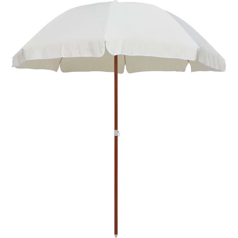 Sonnenschirm mit Stahl-Mast 240 cm Sandweiß