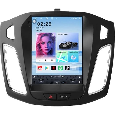 Autoradio, funzioni multimediali, compatibilità con smartphone, compatibile con Ford Focus 3 Mk 3 2011-2019, S10-A (1/2)