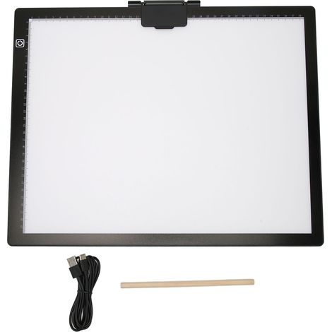Planche lumineuse A3 traçage LED 5V 2A 6500K, 6 niveaux réglables, avec aimant pour peinture diamant dessin croquis (1/5)