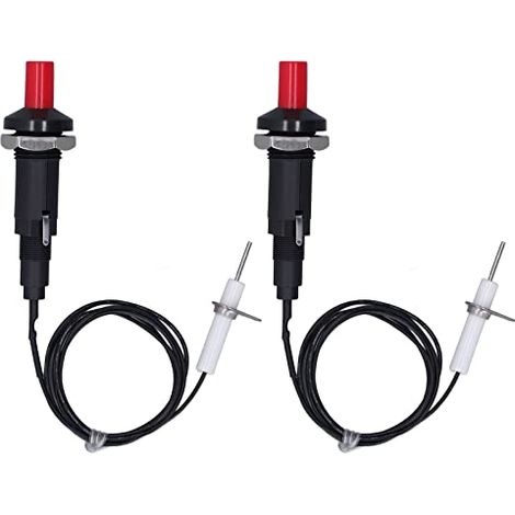 XEPHO Allumeur Piézoélectrique 2 Pièces 1 Sortie 2 Bouton Poussoir avec Fil D'aiguille D'allumage 1 Mètre D'allumage Piézoélectrique pour Gril à Gaz/cuisinière/chauffage/cuisinière Cheminée Four Chauf (1/5)