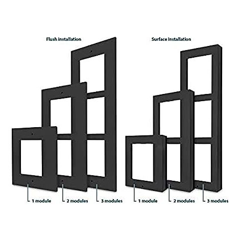 Accessoire de système d'interphone - 2N - 9155023 - Châssis 3 modules - Noir - Filaire (1/2)