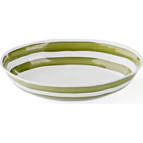 GUZZINI Rosottiera Riviera Melamina 32 x 23,5 Cm Bianco Verde (1/2)