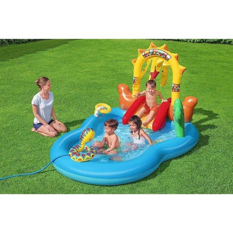 Play Center Piscine Gonflable Pour Enfants Wild West 2ans+ 264x188x140cm 53118 (1/5)
