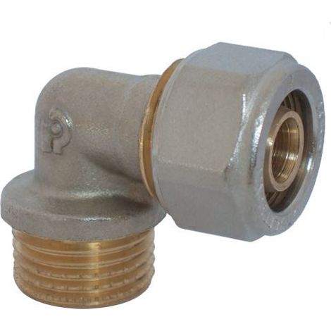 Raccordo gomito curvo maschio 3/4" x 26 mm per multistrato rinaldi e pettinaroli