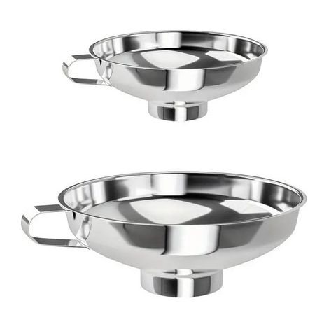 Set di 2 imbuti da cucina, imbuto per marmellata, imbuto per conserve, imbuti in acciaio inox, diametri di 3,6 cm e 5,5 cm, per barattoli di conserve (1/5)